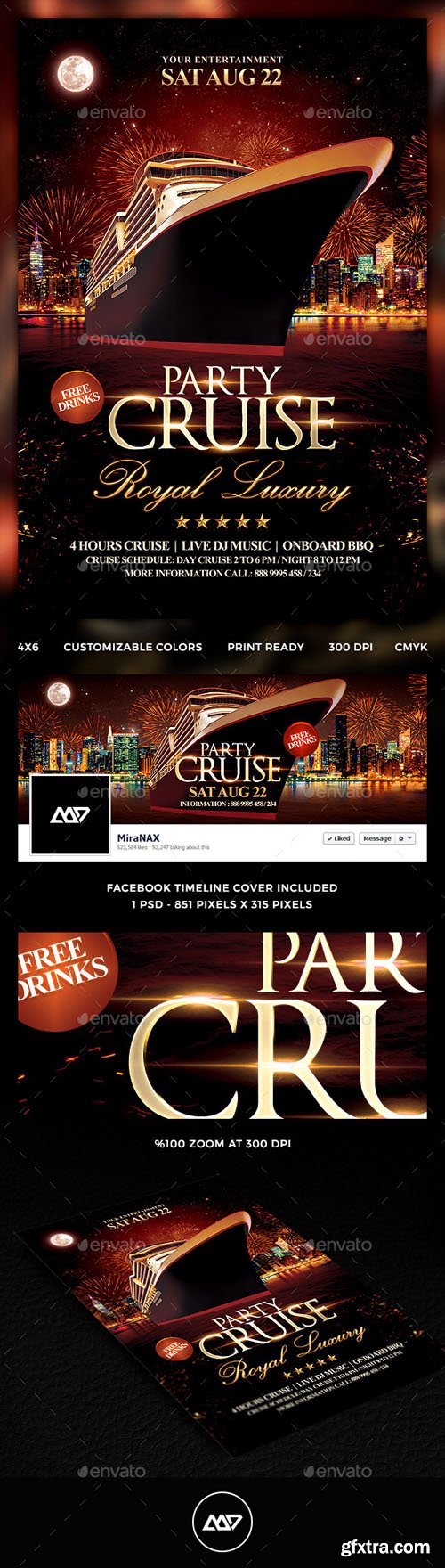 GR - Cruise Party Flyer Template 12121840