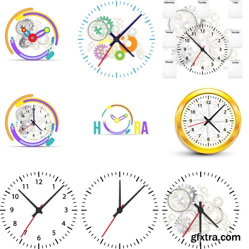 Vectors - Clocks Business Logotypes