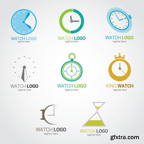 Vectors - Clocks Business Logotypes