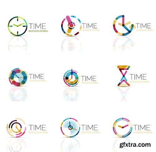 Vectors - Clocks Business Logotypes