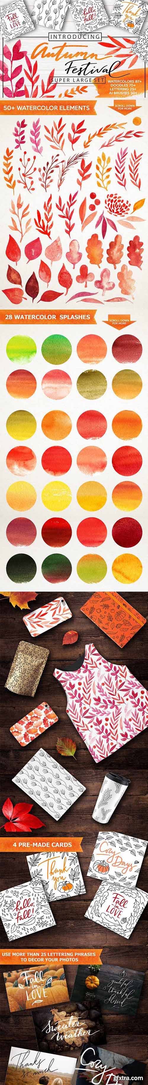 CreativeMarket - AUTUMN FESTIVAL - super large set 1935009