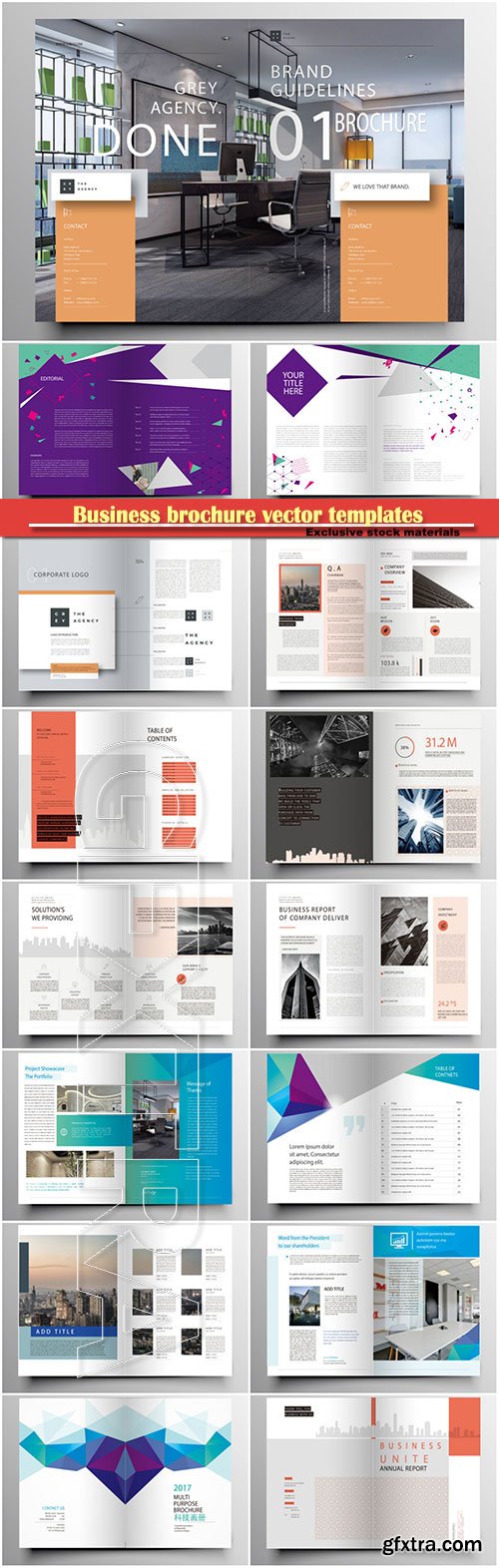 Business brochure vector templates, magazine cover, business mockup, education, presentation, report # 63