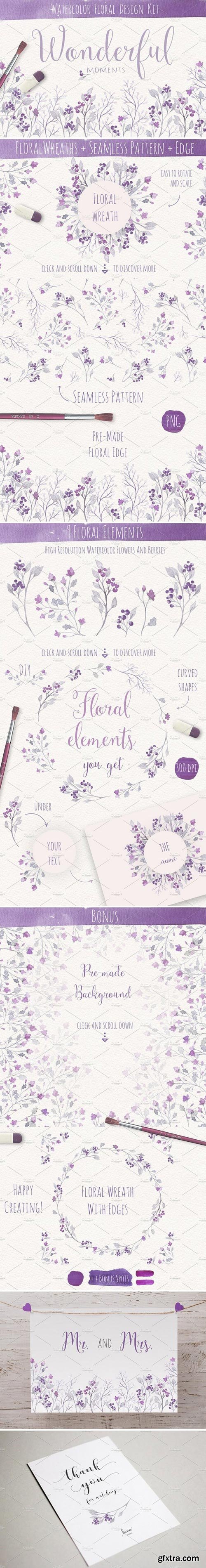 CM - Watercolor Floral Design Kit 1821160