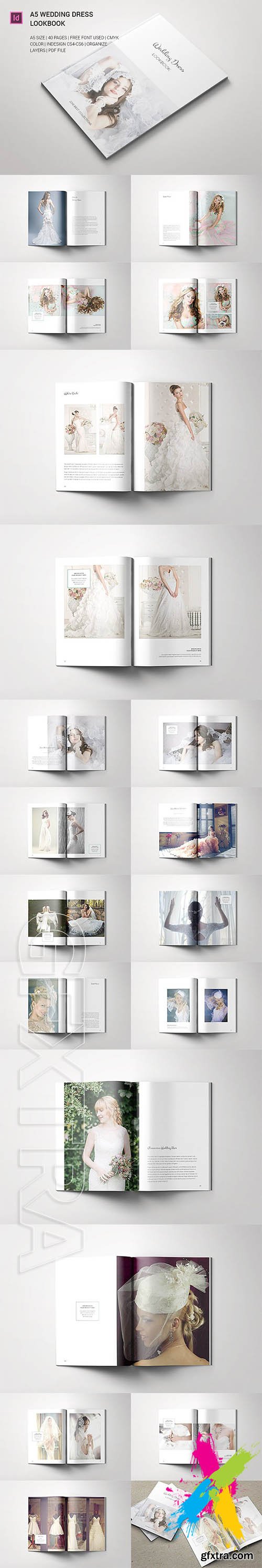 CreativeMarket - A5 Wedding Dress Lookbook 1935912