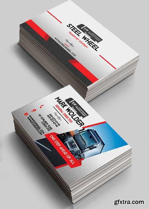 Transport Company V3 Premium Business Card Templates PSD