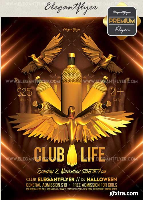 Club Life V31 Flyer PSD Template + Facebook Cover