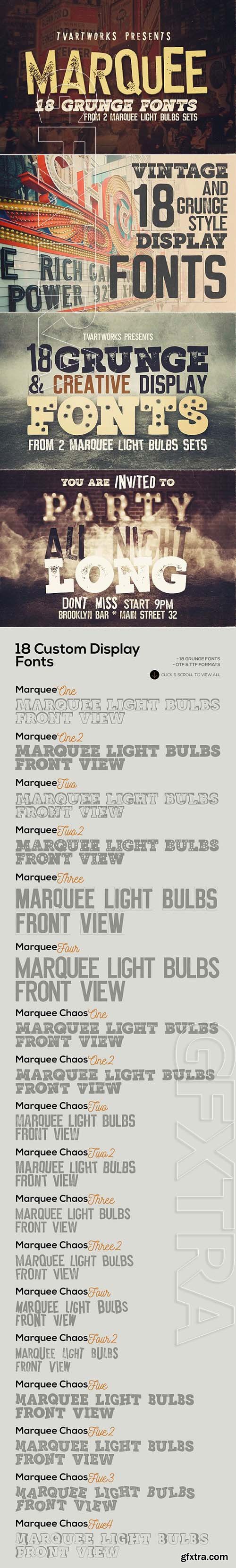 CreativeMarket - Marquee - 18 Grunge Fonts 1932471