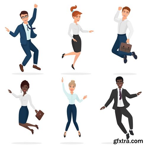 Vectors - Flat Business People 21