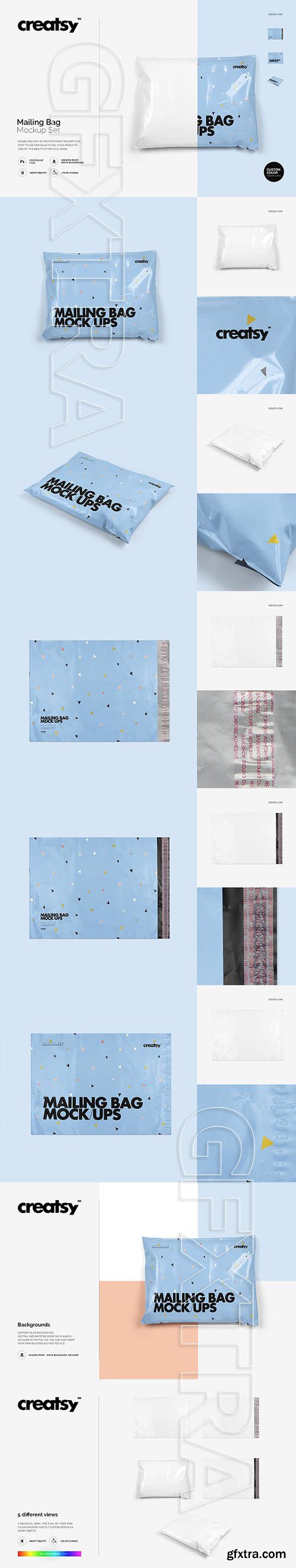 CreativeMarket - Mailing Bag Mockup Set 1935239