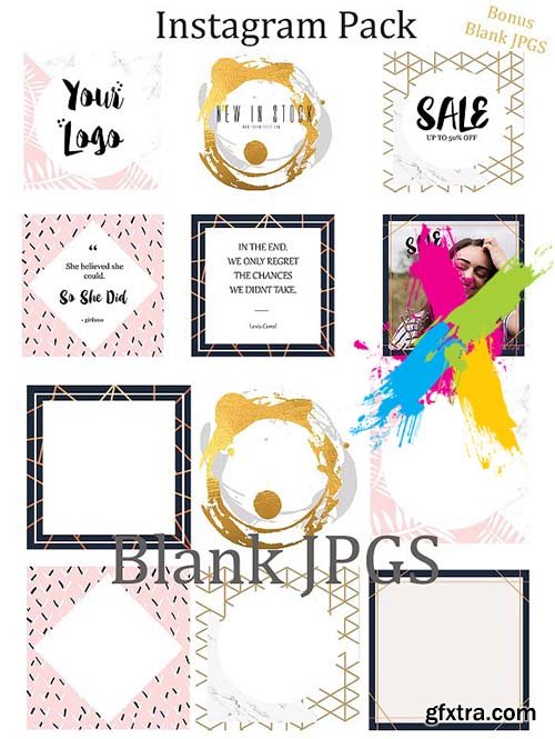 CreativeMarket - Instagram Pack with BONUS blank JPGS 1935242