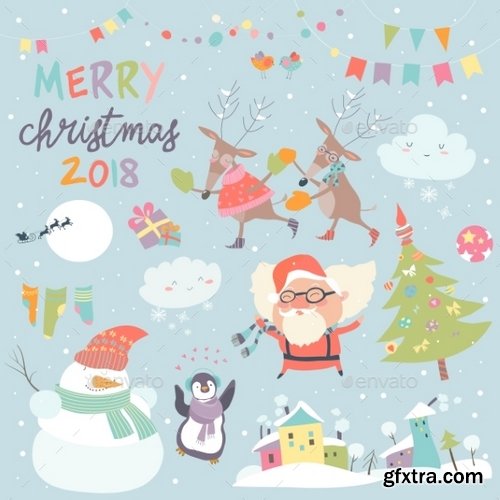 Graphicriver - Set of Christmas Characters and Icons 20803091