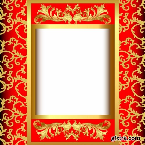 Frame with calligraphic edging photo 25 EPS