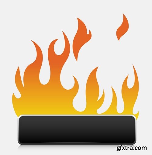 Camp fire fire flame icon vector image 25 EPS