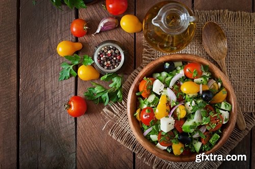 Salad ingredients fruit vegetables 25 HQ Jpeg