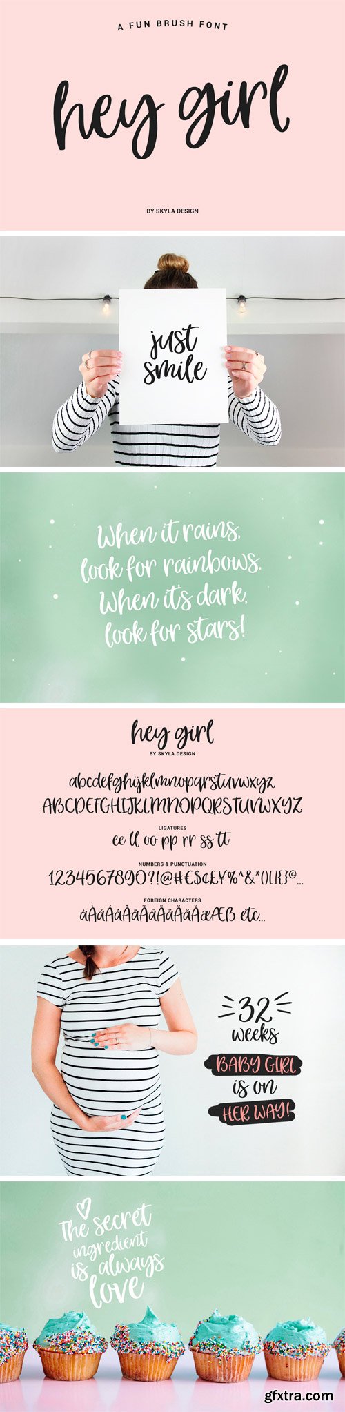 Fontbundles - A Fun, Modern Brush Font, Hey Girl 22825