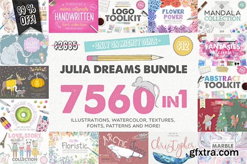 Julia Dreams Bundle of 7500+ Professional Graphics