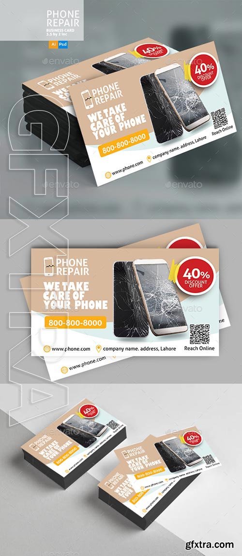 GraphicRiver - Smartphone Repair Business Card 20737830