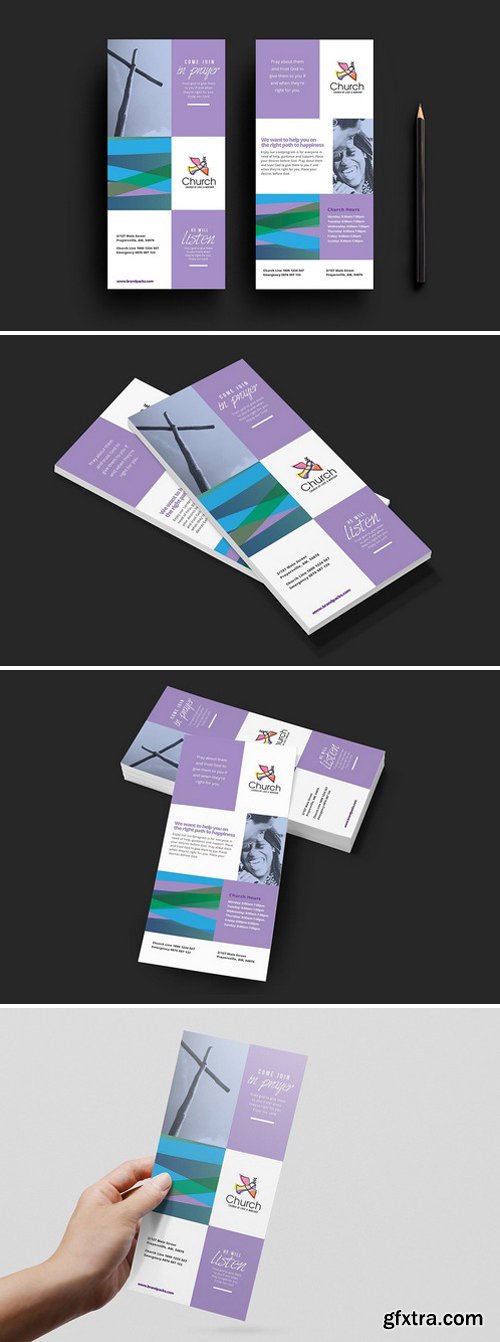 CM - Modern Church DL Card Template 1682336