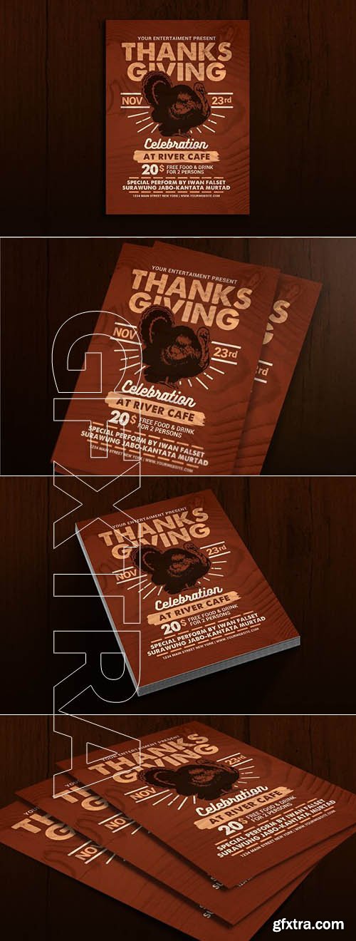 CreativeMarket - Thanksgiving Celebration Flyer 1933889