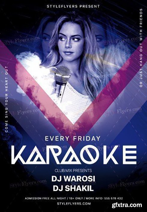 Karaoke PSD Flyer Template