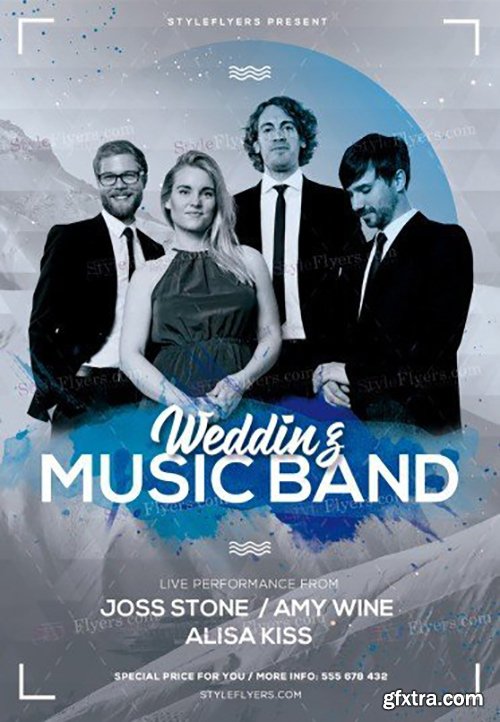 Wedding Music Band PSD Flyer Template