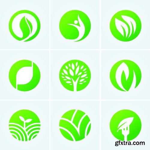 Vectors - Green Ecology Logotypes 10