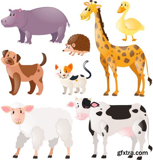 Vectors - Funny Cartoon Animals 40