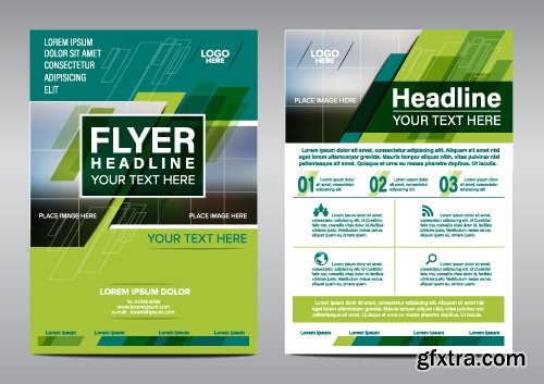 Vectors - Green Business Flyers 19