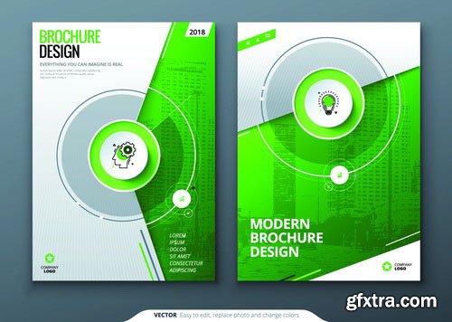 Vectors - Green Business Flyers 19