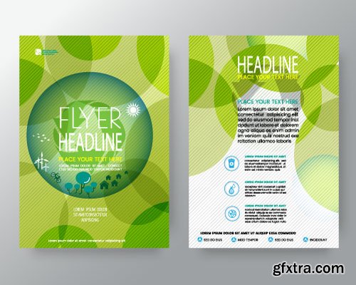 Vectors - Green Business Flyers 19