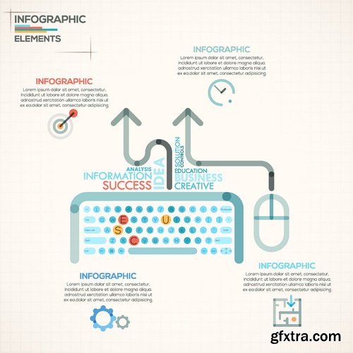 Vectors - Infographic with Modern Devices 15