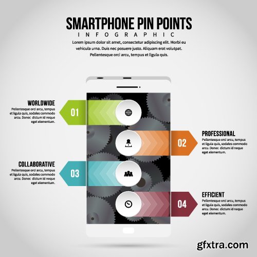 Vectors - Infographic with Modern Devices 15