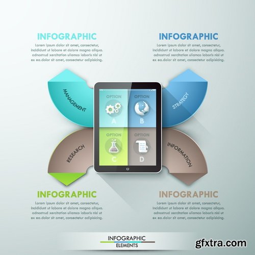 Vectors - Infographic with Modern Devices 15