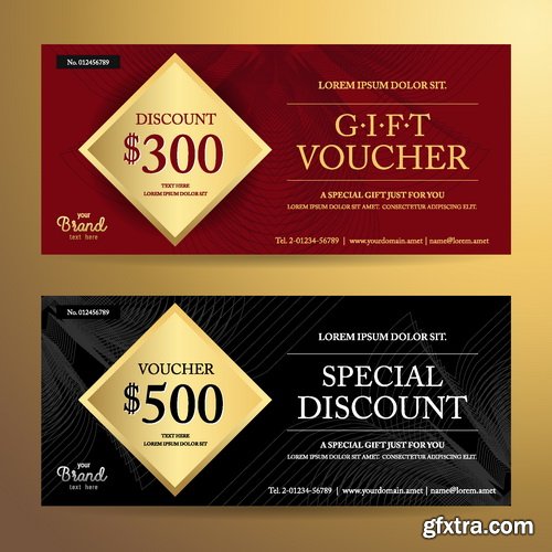 Vectors - Gift Voucher Templates 36