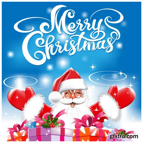 Vectors - Backgrounds with Santa Claus 19