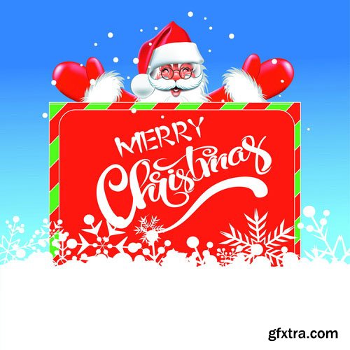 Vectors - Backgrounds with Santa Claus 19