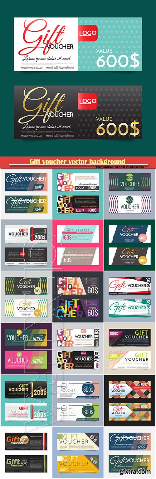 Gift voucher vector background # 5