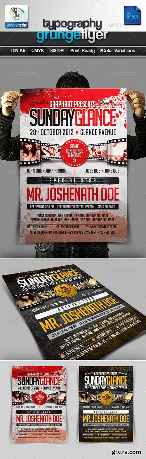 Graphicriver - Typography Grunge Flyer 3011885