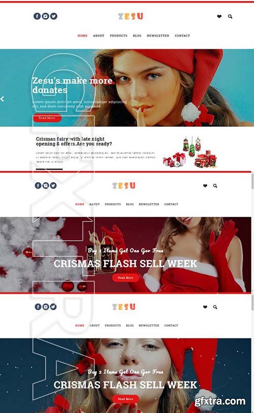 CreativeMarket - Zesu -Christmas Product Landing Page 1952652