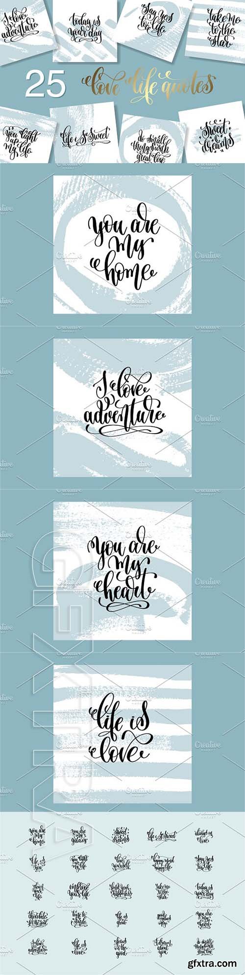 CreativeMarket - 25 LOVE LIFE QUOTES 1949666