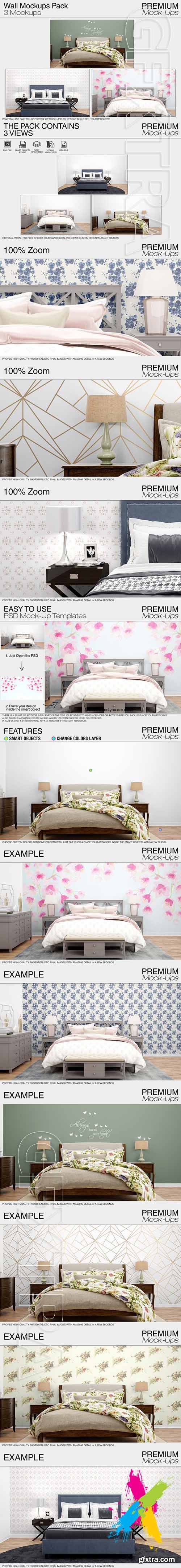 CreativeMarket - Wall Mockups Pack 1782946