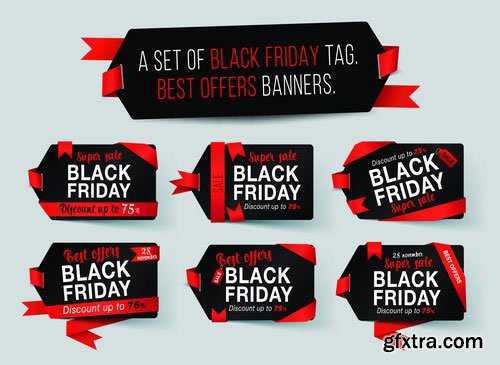 Vectors - Black Friday Shiny Labels