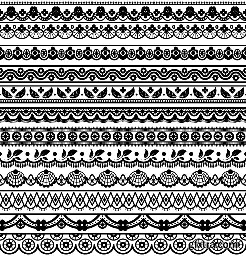 Vectors - Seamless Floral Borders 46