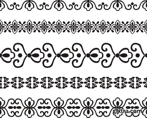 Vectors - Seamless Floral Borders 46