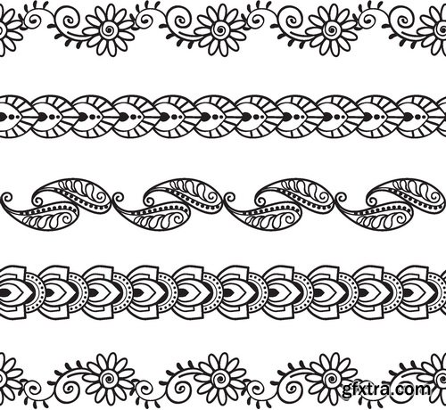 Vectors - Seamless Floral Borders 46