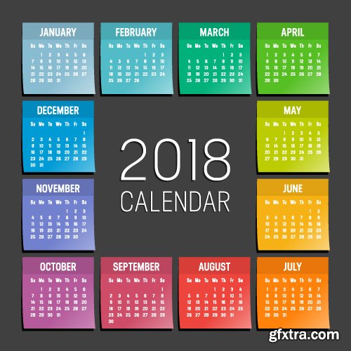 Vectors - 2018 Calendars Set 7