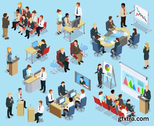 Vectors - Isometric Business People 7