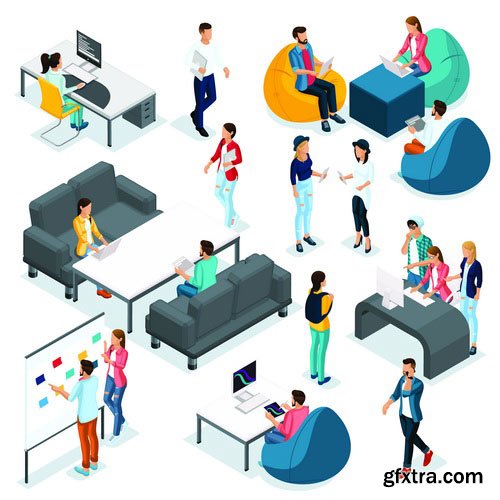 Vectors - Isometric Business People 7