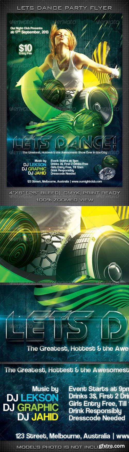 Graphicriver - Lets Dance Party Flyer 5532527