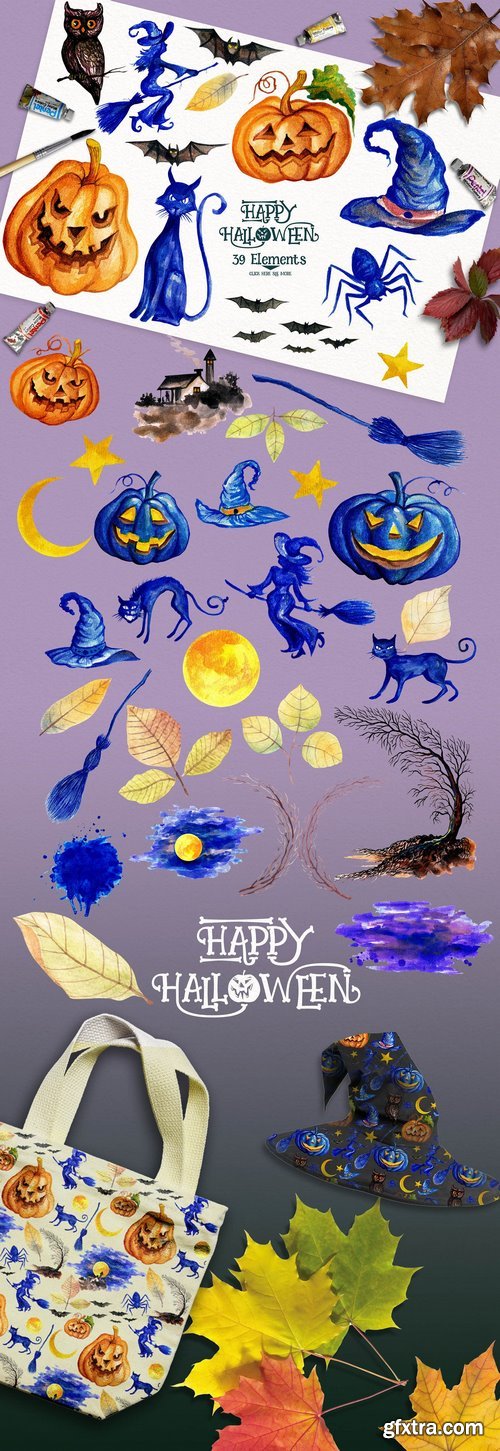 CM - Watercolor Happy Halloween 909481